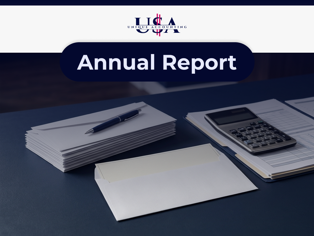 Calendar with filing deadline and corporate folder for Florida Annual Report