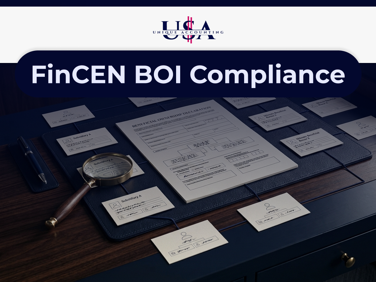 Corporate ownership structure documents for FinCEN BOI compliance